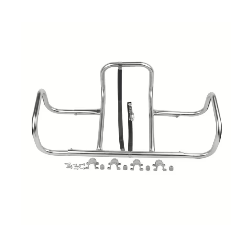 Soporte ajustable de acero inoxidable para balsa salvavidas.