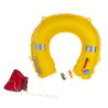Aro salvavidas inflable Plastimo con forma de herradura, amarillo