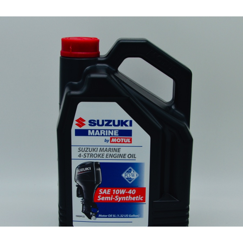 Aceite para motores marinos Suzuki de 4 tiempos SAE 10W-40 semisintético 5L (99000-22B60-4T5)